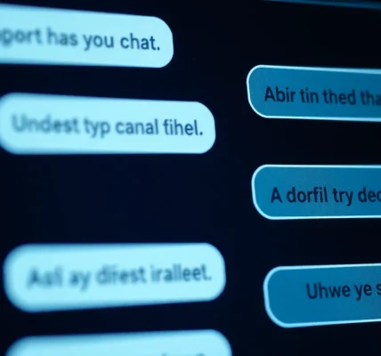 Futuristic AI chatbot interface highlighting unfiltered nsfw ai chat capabilities with glowing accents and suggestive conversation bubbles, appealing to adults.