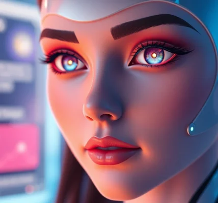 AI girlfriend engaging in unfiltered NSFW chat with a realistic digital avatar, showcasing intimacy and freedom