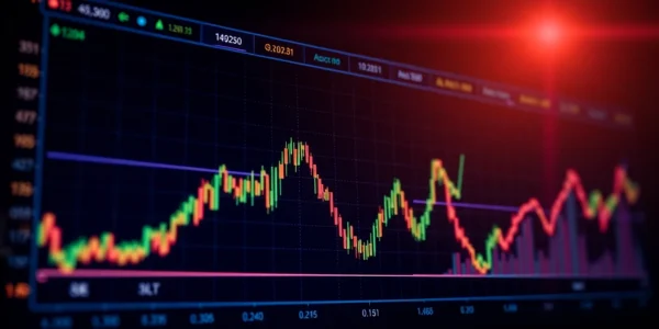 Aicoin digital chart showcasing cryptocurrency market data and trend analysis in a modern